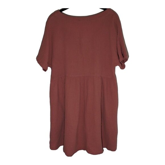 BE COOL Boho Coral Short Sleeved Dress Size L - Picture 5 of 6